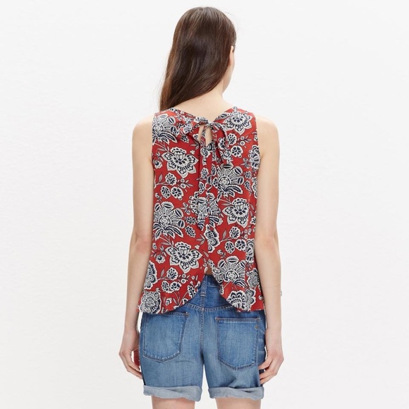 Madewell Tops - Madewell Silk Bow Back Flutter Top